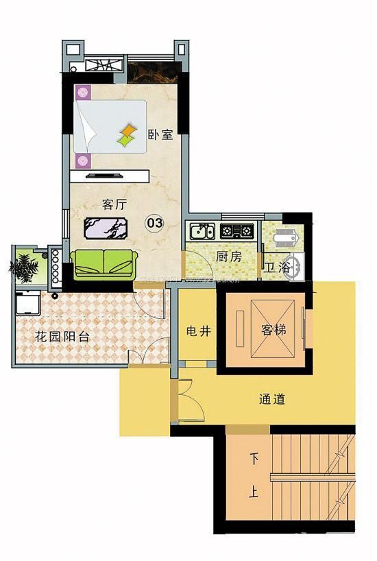 40平米小戶型平面圖大全