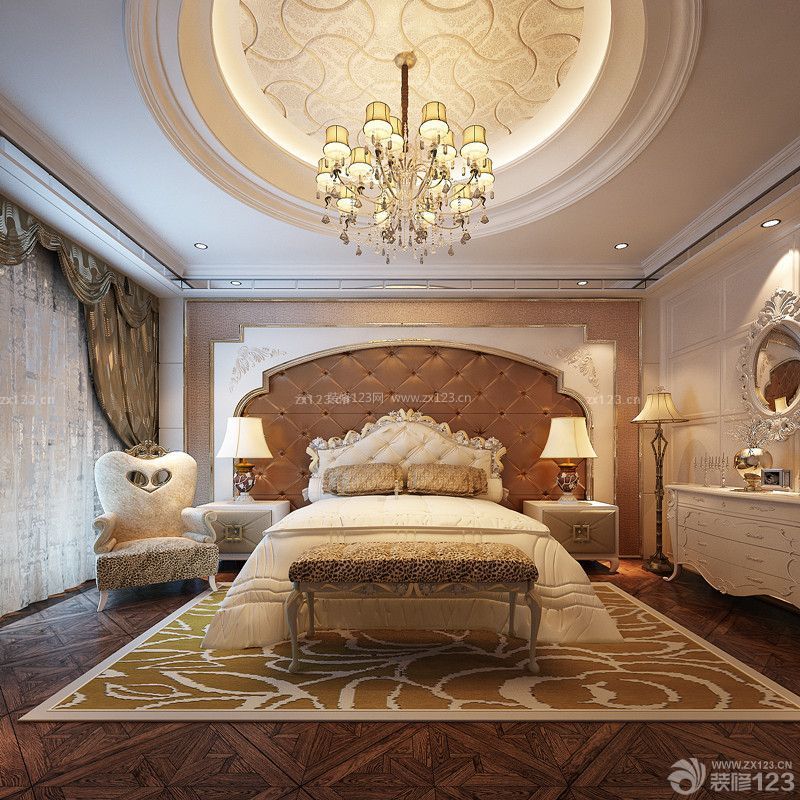 欧式风格卧室床头背景墙设计图