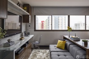 35平小户型单身公寓转角布艺沙发