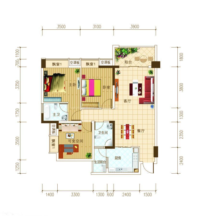 小户型建筑图 50-80小户型图