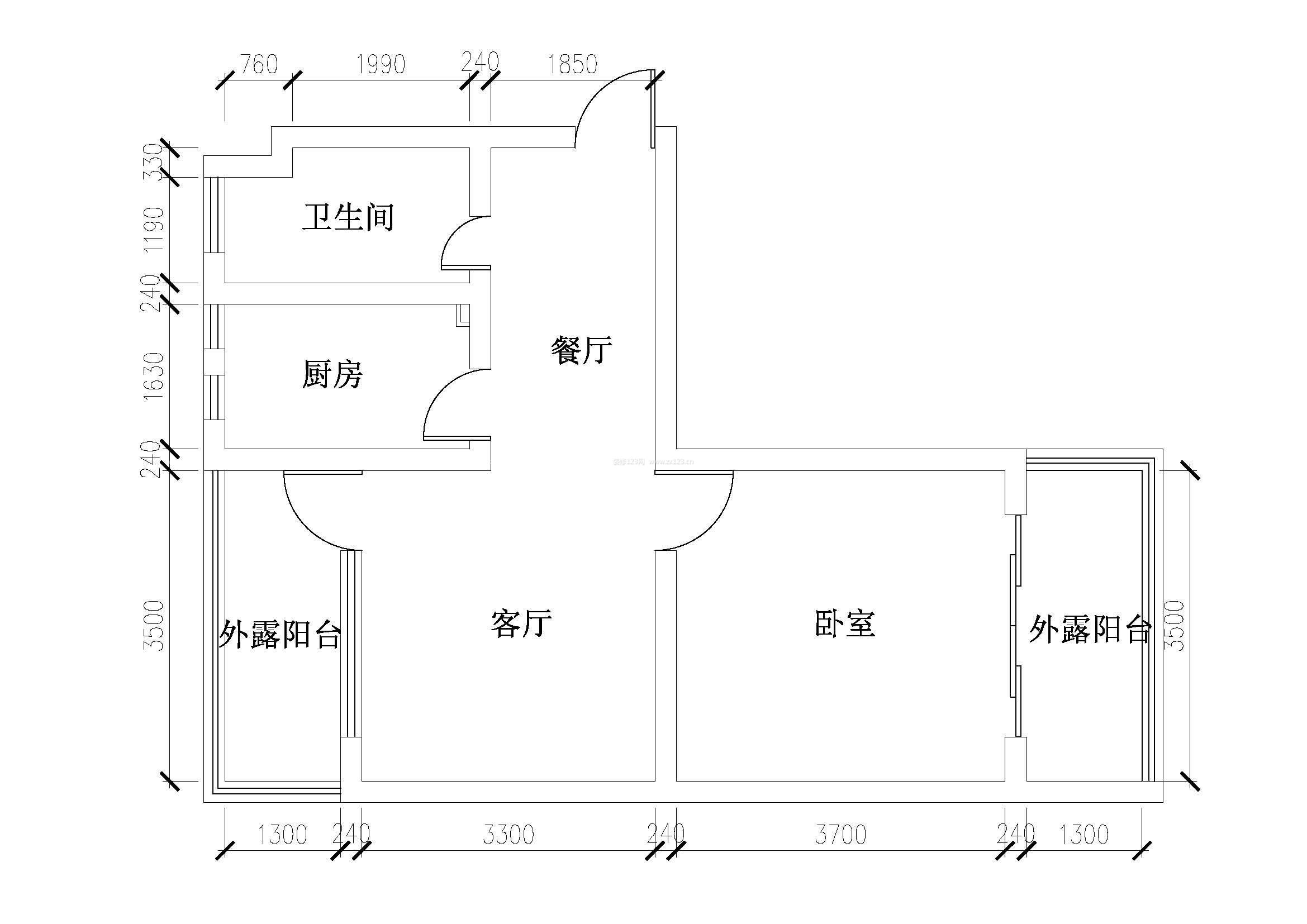 单身公寓户型图 37平米小户型装修