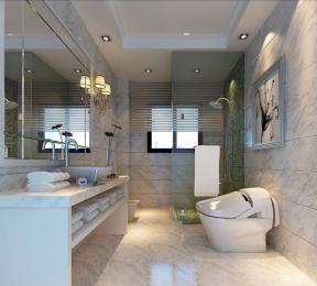一室一厅卫生间装修效果图 小户型卫生间瓷砖配色