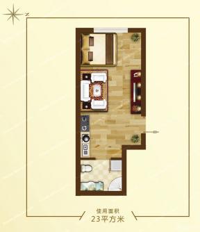 一室一厅单身公寓户型图