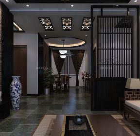 新中式装修隔断效果图