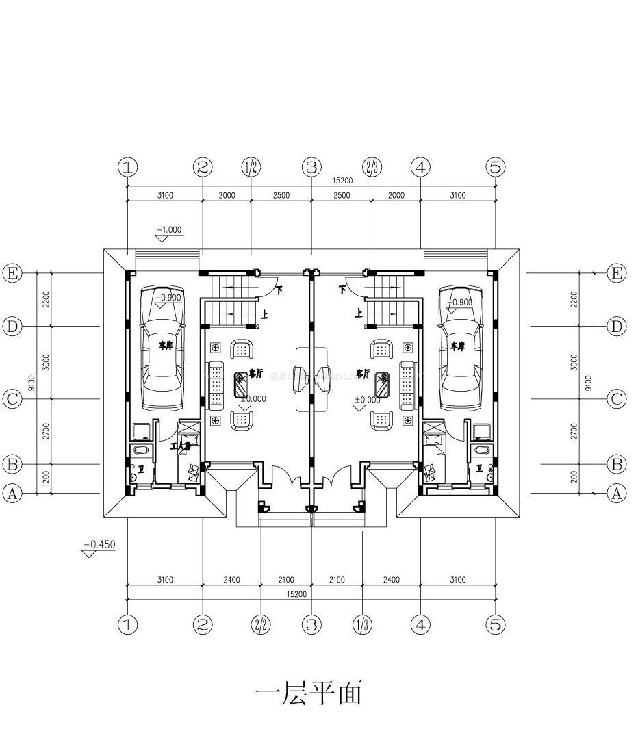 農(nóng)村簡單小聯(lián)排別墅戶型圖2014