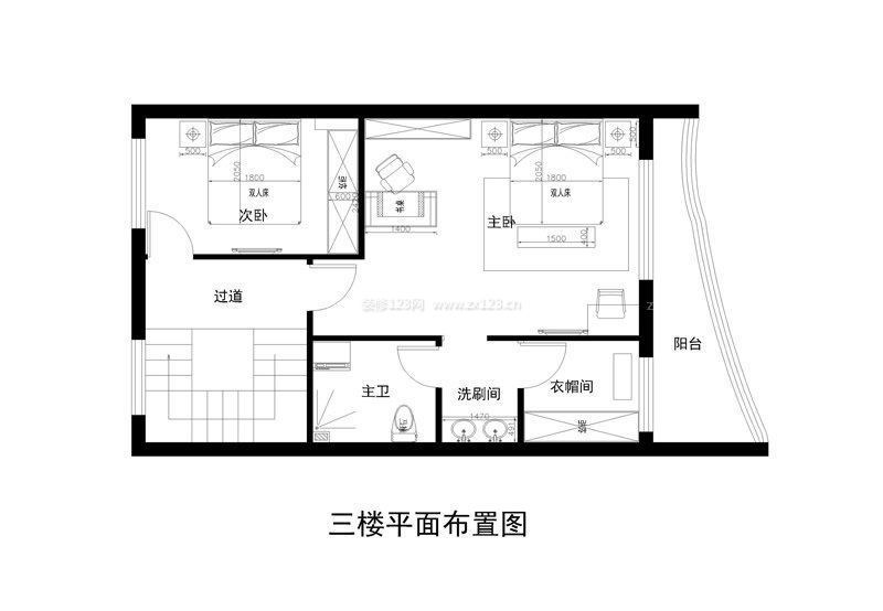 最新120平三層小聯(lián)排別墅戶型圖