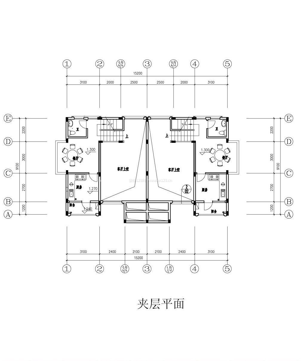 2014農(nóng)村復(fù)式簡單小別墅戶型圖