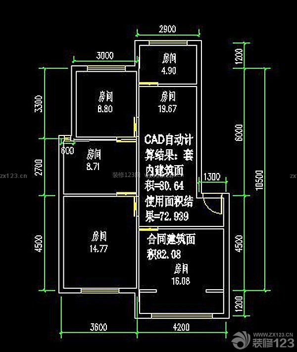 60平米cad室內(nèi)裝修平面圖