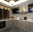 厨房灰色橱柜设计实景图