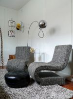 北欧风格客厅布艺沙发效果图