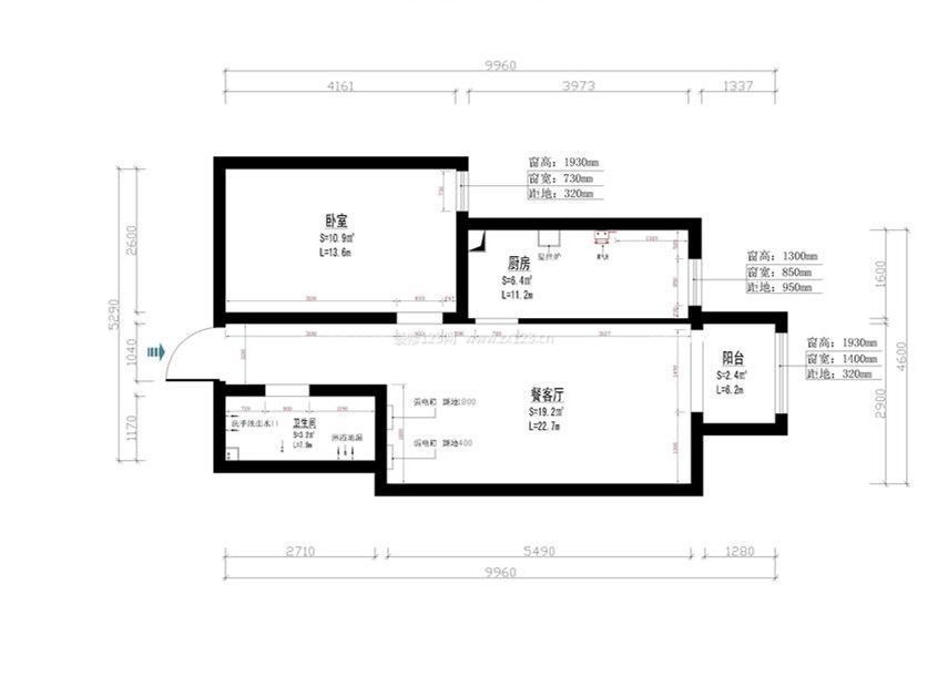 51平單身公寓戶型圖