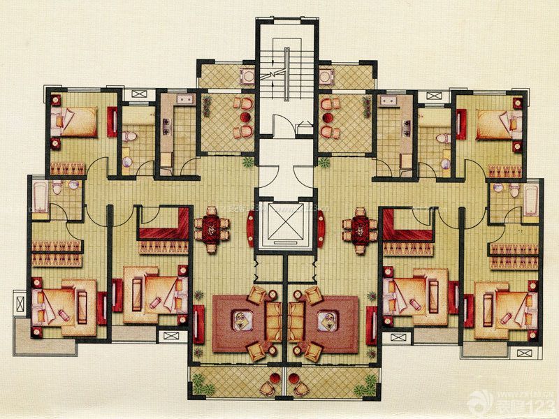 最新農(nóng)村自建房三層超大別墅戶型圖欣賞