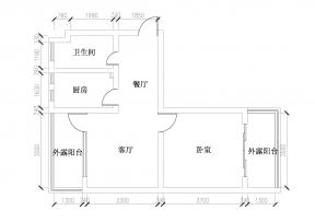 42平一室兩廳平面設(shè)計圖 