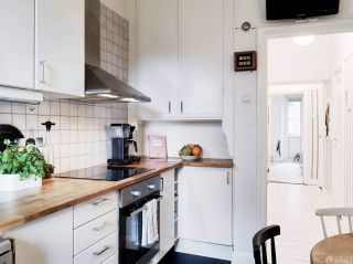 北欧田园风格小户型厨房橱柜设计图