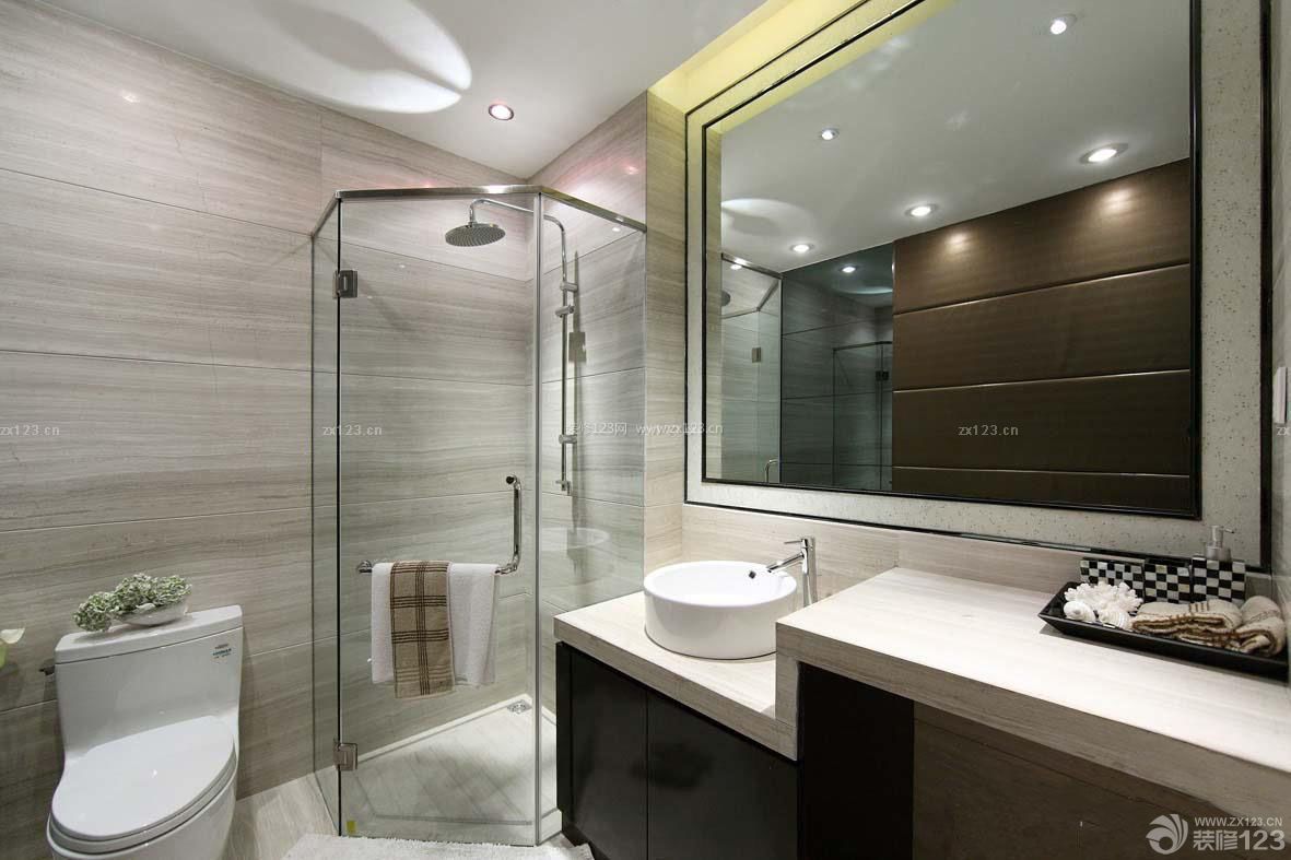现代风格二室一厅卫浴装修实景图