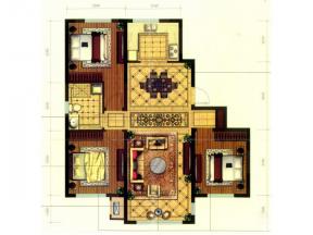 古色古香三室兩廳最佳戶型圖