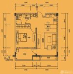 擴展空間的一室一廳公寓戶型圖