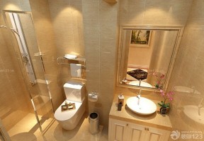 最新絢麗的簡歐風(fēng)格廁所歐式風(fēng)格玻璃門裝修效果圖