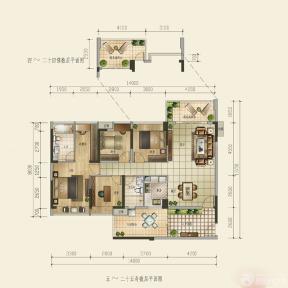 2014四室两厅双卫户型图大全