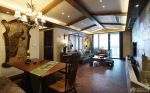 东南亚风格室内客厅餐厅一体设计图
