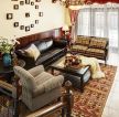 美式乡村风格客厅沙发装修效果图片