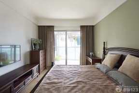 经典美式风格卧室乡村床装修实景图片