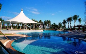 东南亚风格酒店游泳池设计图片