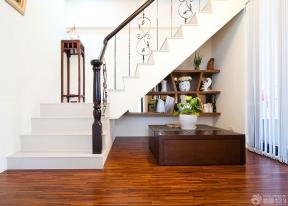 美式复式铁艺楼梯扶手设计效果图