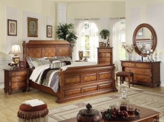 大卧室美式古典实木家具装修实景图