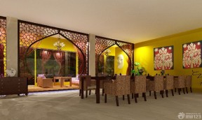 古典东南亚风格室内餐厅家具装修图片