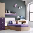 紫色现代简约风格床装修图片