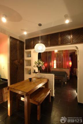 40平小公寓装修效果图 东南亚风格实木家具

