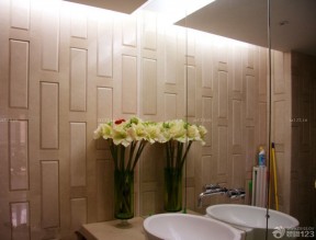 东南亚风格室内卫生间洗手盆设计图片
