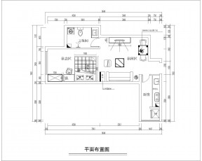 45平米一室一廳公寓戶型圖