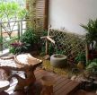 庭院根雕茶桌设计效果图欣赏