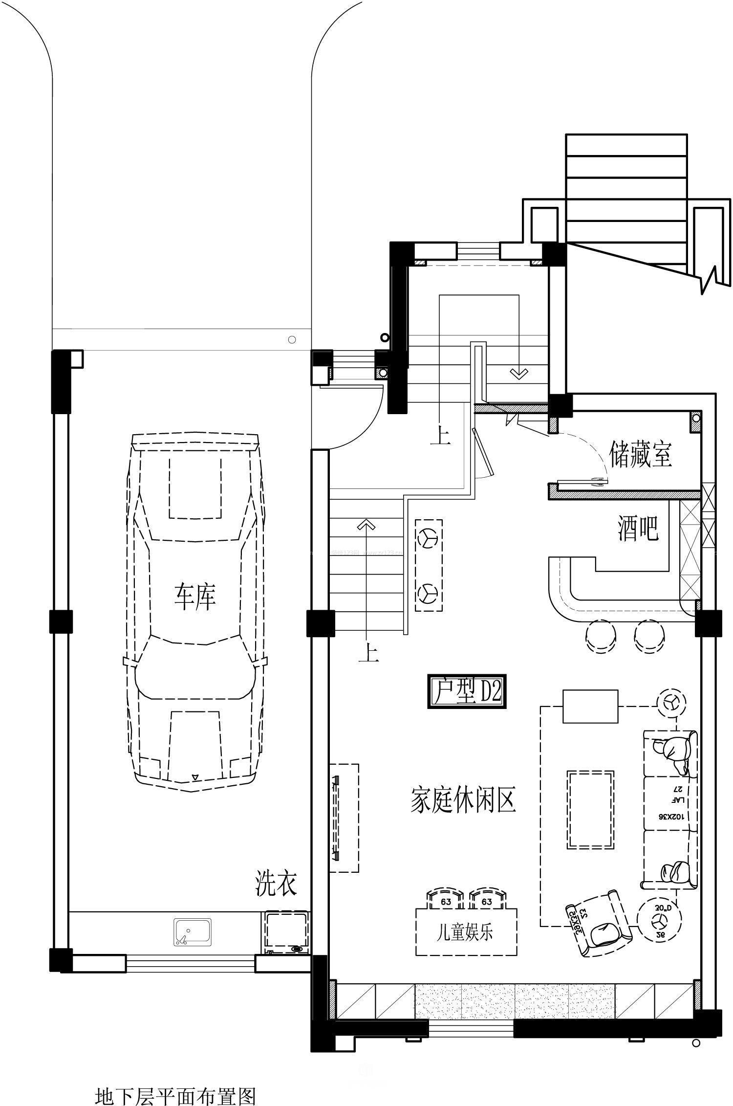 美式風(fēng)格新農(nóng)村小別墅戶型圖