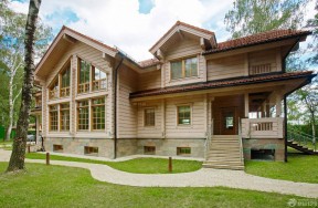 自建房室內設計 木別墅裝修圖片  