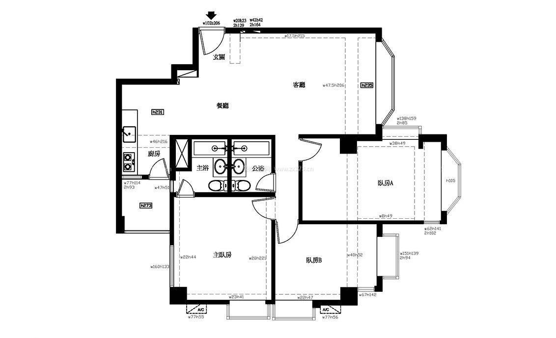 美式風(fēng)格農(nóng)村自建房戶型圖大全 