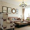 家庭客厅美式布艺沙发装修实景图片
