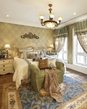 经典美式风格卧室地毯贴图欣赏