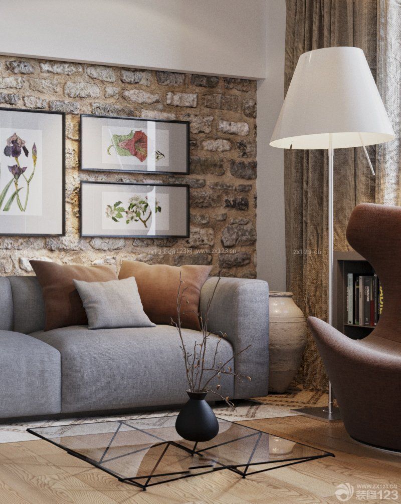 现代设计风格家庭客厅装修图片