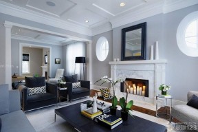 美式现代客厅单人沙发装修案例
