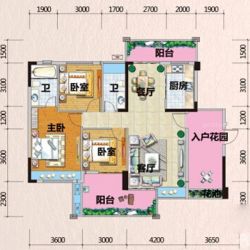 嘉豪御景城户型图119平米户型 面积:119.72㎡