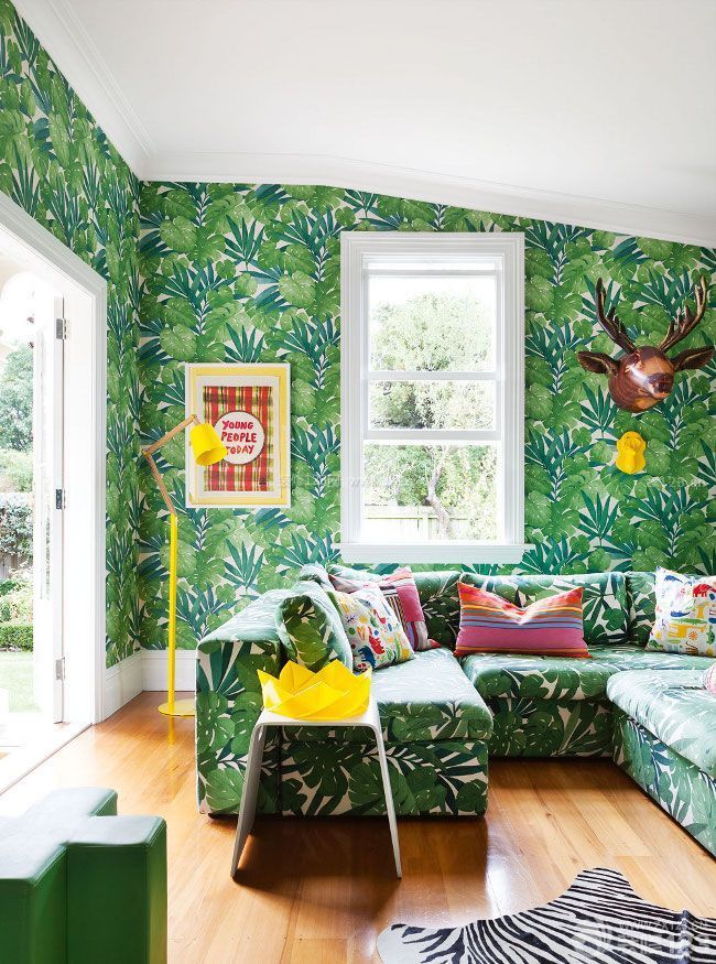 创意家庭客厅后现代风格壁纸设计图片