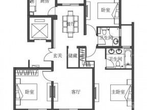 2023溫馨三室一廳戶型圖欣賞