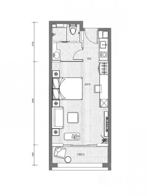 最新家裝一房一廳戶型圖欣賞