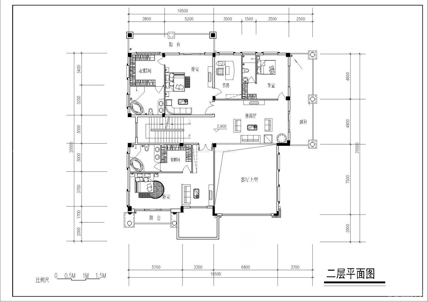 小型两层别墅平面图