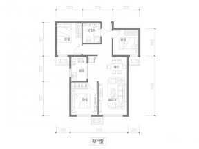 112平米三室兩廳一衛(wèi)戶型圖