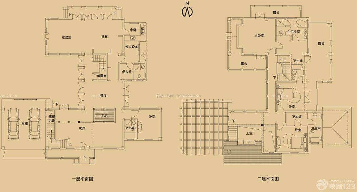 兩層別墅平面圖片