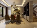 新中式别墅餐厅装饰柜设计图片